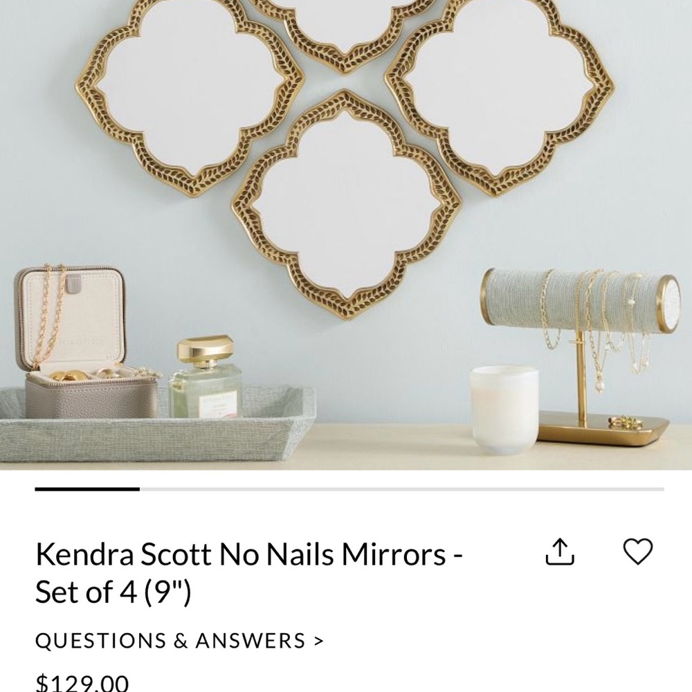 Kendra Scott Gold wall mirror